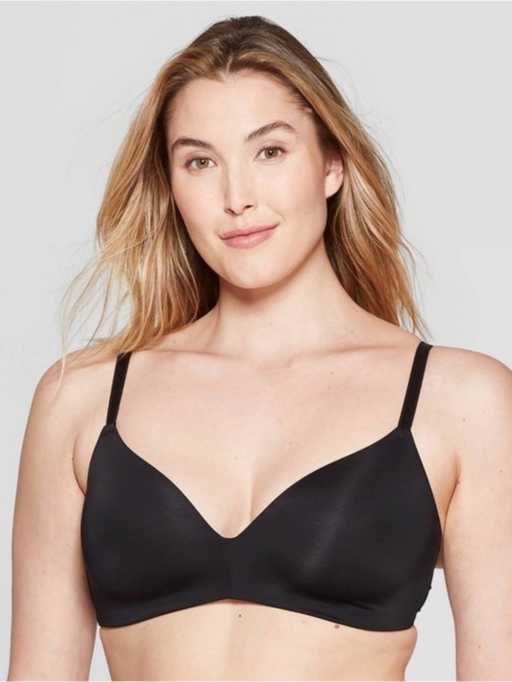NWT Auden Black Lightly Lined Wirefree Convertible Bra Women’s Plus size 44C